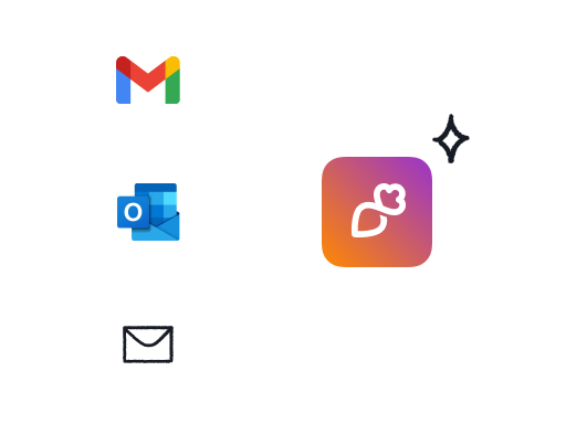 Picture illustration of the email integrations in Overloop (Google, Microsoft, and SMTP)